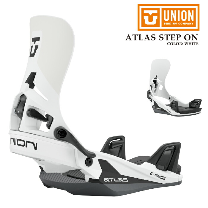 【エントリーでP最大49倍！4/10 1:59迄】 日本正規品 スノーボード ビンディング ユニオン UNION ATLAS STEP ON White アトラス ステップオン バインディング メンズ 25-26