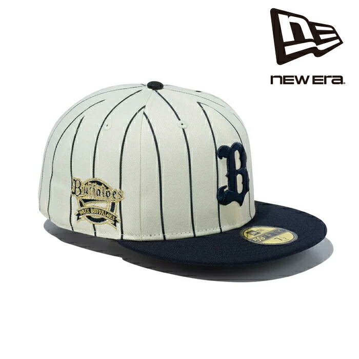 （最終）NEW ERAバファローズ希少ピンストライプ紺色 NEWERA（ニューエラ）“59FIFTY Pinstripe ピンストライプ