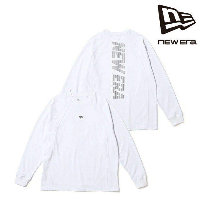 日本正規品 ニューエラ NEW ERA 長袖 オーバーサイズド パフォーマンス Tシャツ Vertical Logo ホワイト パフォーマンスアパレル 14674829