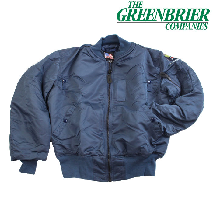 【エントリーでP最大47倍★マラソン期間】グリーンブライヤー GREENBRIER VINTAGE MA-1 JACKET BLUE ブルー フライトジャケット ミリタリー アウトドア サバイバルゲーム MADE IN USA 米軍 実物 新品