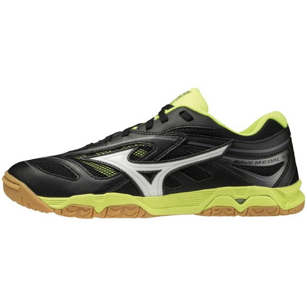 MIZUNO ミズノ ウエーブメダル6(ユニセックス) 卓球シューズ 81GA191547(イエロー/ホワイト/ブラック) 新発売!!(2021年春夏モデル)