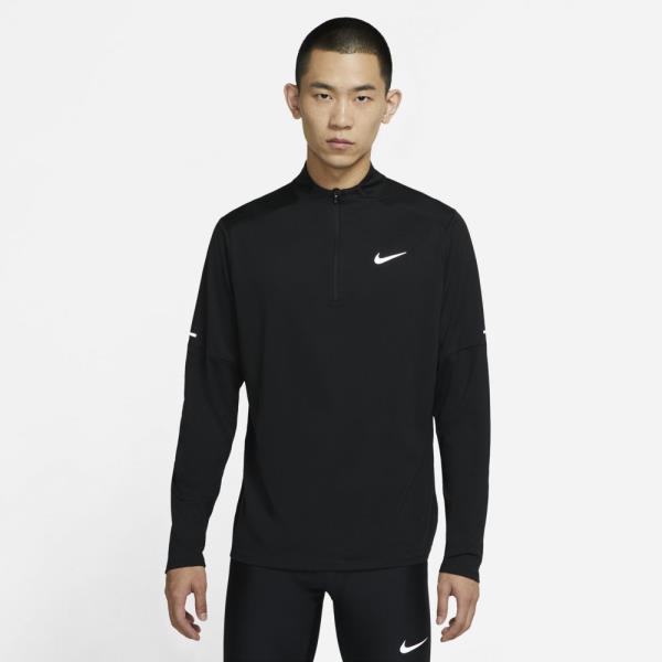 ナイキ NIKE DF エレメント ハーフジップ L/S トップ ランニングロングTシャツ DD4757-010(ブラック (リフレクトシルバー)) 22SPモデル!!