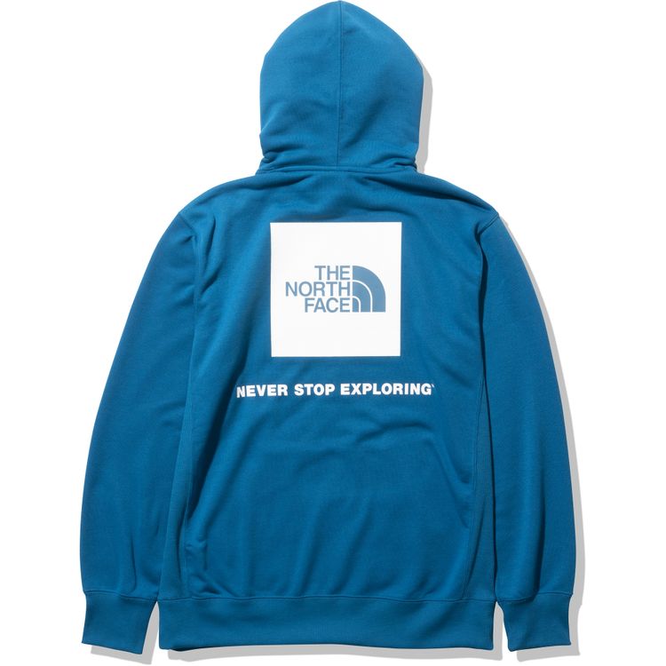 ザ・ノースフェイス THE NORTH FACE バック スクエア ロゴ フーディー スウェットシャツ NT12238-BF(バンフブルー)|スポーツファーム 店