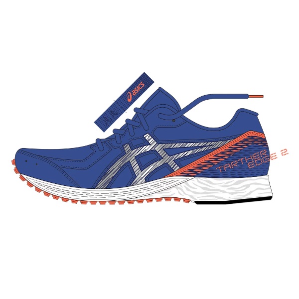 激安ブランド asics アシックス TARTHEREDGE 2 Jr. ターサーエッジ ジュニア ジュニアランニングシューズ 1014A146-406  LAPIS