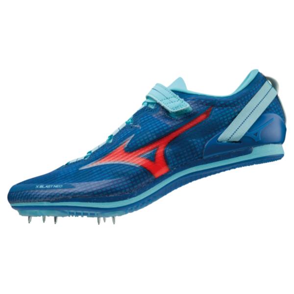 【店舗在庫・即出荷】MIZUNO ミズノ エックスブラストNEO2（ユニセックス） 陸上スパイク オールウェザー用　U1GA230601(ターコイズ×コーラル×ブルー)