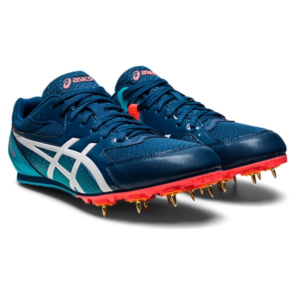 asics アシックス EFFORT 13 陸上スパイク 1093A167-401(Mako Blue/White)　オールウェザー／土トラック兼用　入門モデル　トラック全般【100m～1500m/ハードル/走幅跳/三段跳/棒高跳】