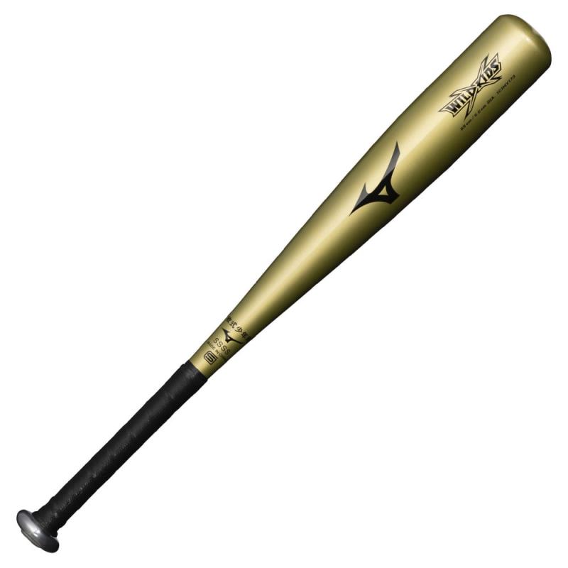 MIZUNO ミズノ 少年軟式用ワイルドキッズ(金属製／65cm／平均470g) ジュニア軟式バット 1CJMY17365-50(ゴールド)