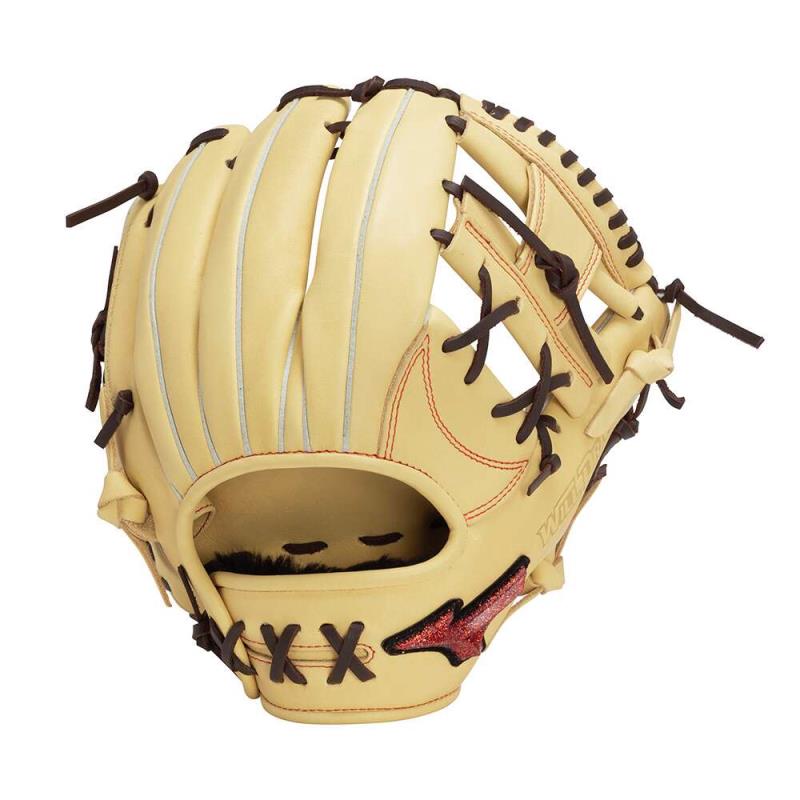 MIZUNO ミズノ 軟式用ウィルドライブ レッド AXI【内野手向け/サイズ8】 軟式グラブ 1AJGR14203-8066(ブロンド×ローズブラウン) ２０２４年秋冬モデル！！