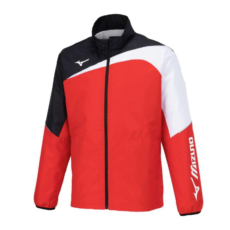 MIZUNO ミズノ アクティブウォーマージャケット[ユニ一発やる] テニスウォームアップウェア 62JEB502-62(赤いこと×黒いこと) その他-テニス-スポーツ・アウトドア