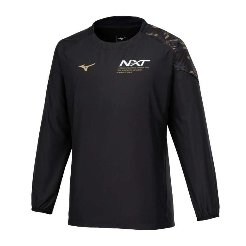 MIZUNO ミズノ N-XTウォーマージャケット(長袖)[ユニセックス] バレーボールウォームアップウェア V2MEB511-95(ブラック×ゴールド) ２０２４年秋冬モデル！！