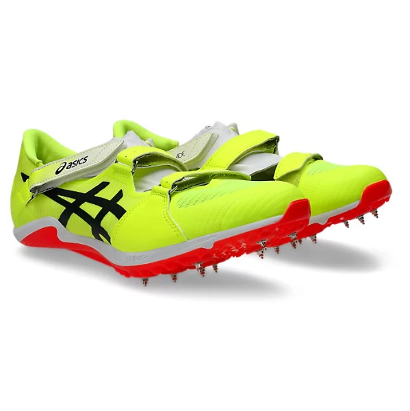 asics アシックス CYBERBLADE 17 陸上スパイク 短距離 オールウェザートラック 【100m~400m/ ハードル】 1093A241-750(Safety Yellow/Black)|スポーツファーム 店