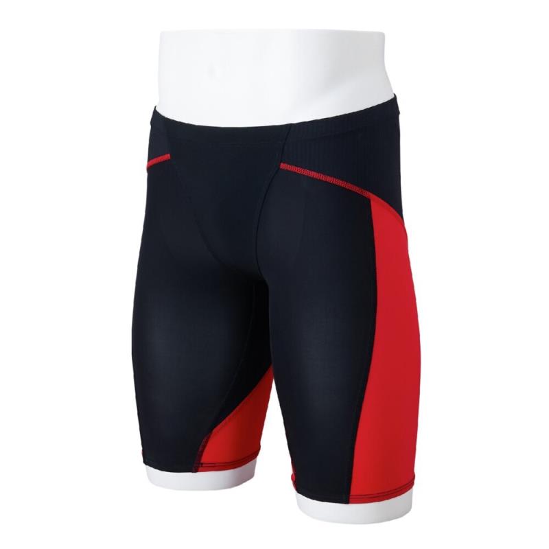 MIZUNO ミズノ 競泳用GX・SONIC LITE 二分の一スパッツ メンズ競泳海水着 N2MBC011-96(黒いこと×赤いこと) ２０２５年春夏模範例！！返品・取り替えっこ不可 競技水着-メンズ競技水着