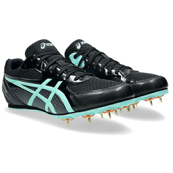 asics アシックス EFFORT 13 陸上スパイク 1093A167-004(Black/Illuminate Mint) トラック全般【100m～1500m/ハードル/走幅跳/三段跳/棒高跳】オールウェザー／土トラック兼用