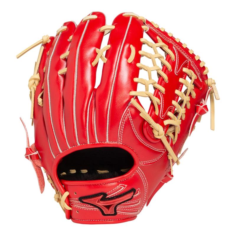 MIZUNO ミズノ 軟式用ウィルドライブ レッド IBE限定スペック【外野手向け／サイズ14】 軟式グラブ 1AJGR33507-7080(ラディッシュ&times;ブロンド)｜スポーツファーム　店