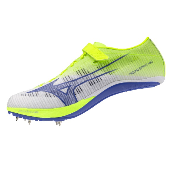MIZUNO ミズノ ミズノスプリントNEO 陸上スパイク 短距離 オールウェザー専用 U1GA265001(イエロー×ブルー×ホワイト) 2026年モデル!!|スポーツファーム 店