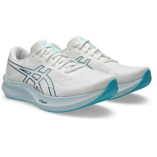 asics アシックス EvoRide Speed 3 WIDE メンズランニングシューズ 幅ひろい 1011B968-101(White/Saba Blue)