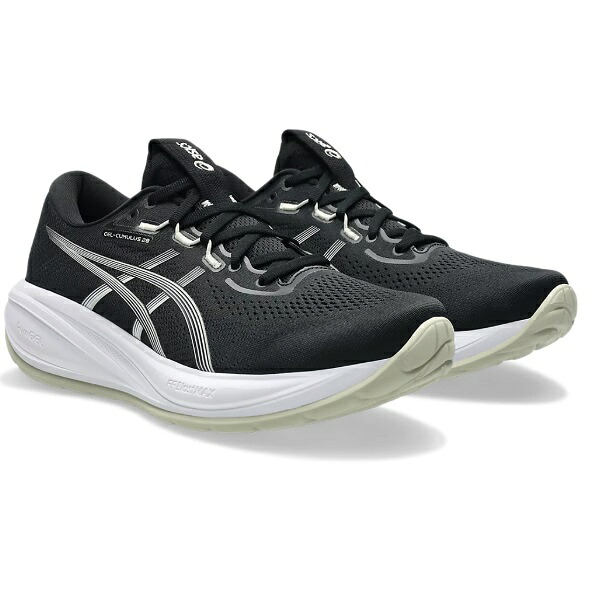 asics アシックス GEL-CUMULUS 28 EXTRA WIDE メンズランニングシューズ 幅広 1011C146-002(Black/White) 2026年モデル!!