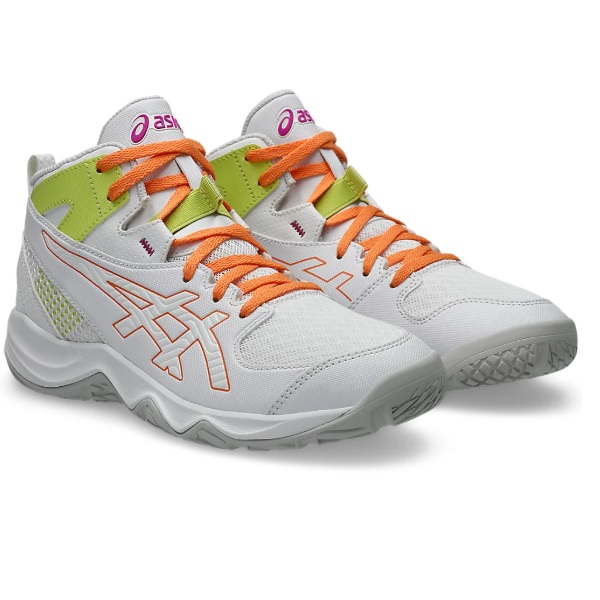 asics アシックス DUNKSHOT MB 10 ダンクショットＭＢ2 ジュニアバスケットボールシューズ 1064A019-103(White/Sun Peach) ２０２６年モデル！！