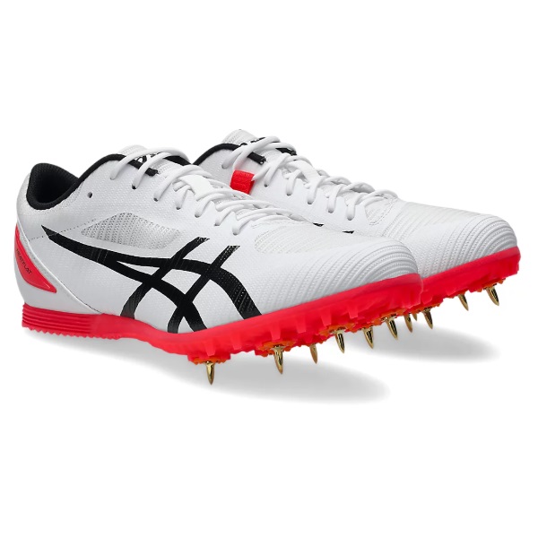 asics アシックス HEATFLAT 12 ヒートフラット12 陸上スパイク   土トラック オールウェザートラック兼用【推奨種目：100m～1500m/ハードル/跳躍種目 幅跳 三段跳 高跳】 1093A195-102(White/Diva Pink) ２０２６年モデル！！