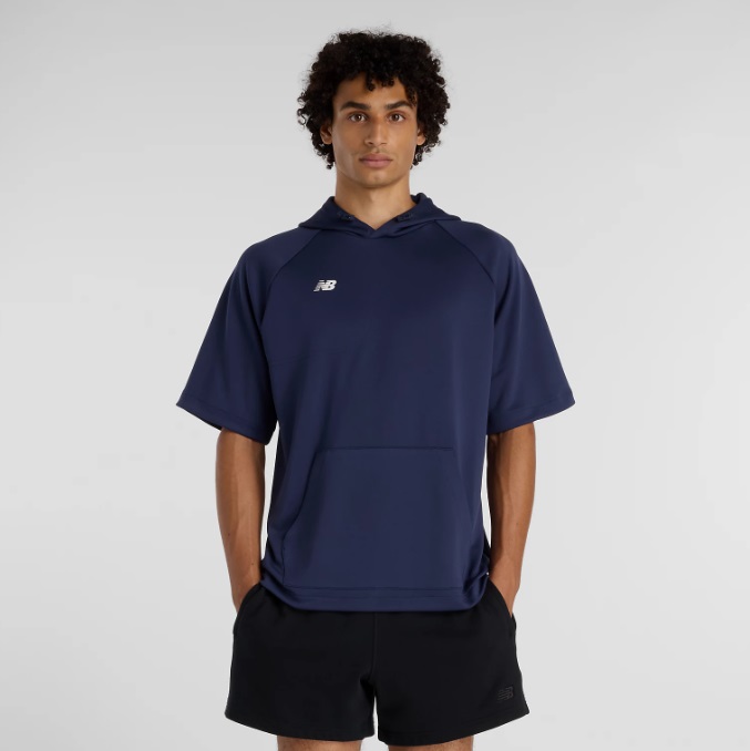 New Balance ニューバランス 半袖フーディ トレーニングシャツ MT61P1PU-TNV(チームネイビー) ２０２６年モデル！！
