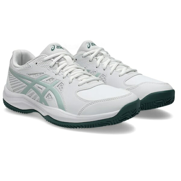 asics アシックス COURT SLIDE 4 CLAY/OC（オムニ・クレー） テニスシューズ 1041A491-102(White/Cold Moss)