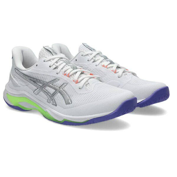 asics アシックス NETBURNER BALLISTIC FF 4 排球シューズ 1053A070-104(White/Amethyst) ２０２６年ひな形！！