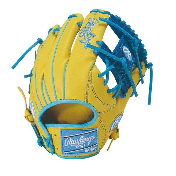 ローリングス 軟式 HOH MLB COLOR SYNC[内野手手用] 大きさ 11.75  軟式グローヴ GR6HM935FS-Y-RY(黄色/ロイヤル)
