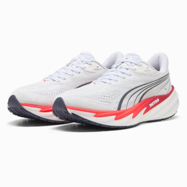 PUMA プーマ ヴェロシティ ニトロ 5 ランニングシューズ 312944-05(プーマホワイト/ウルトラレッド) 26AW｜スポーツファーム　店