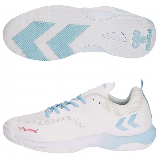 【7/26AM1時59分までポイント10倍】レジェンドフライ 6.0 ホワイト×ターコイズ 【hummel|ヒュンメル】ハンドボールシューズhas8042-1062|Kemarifast店
