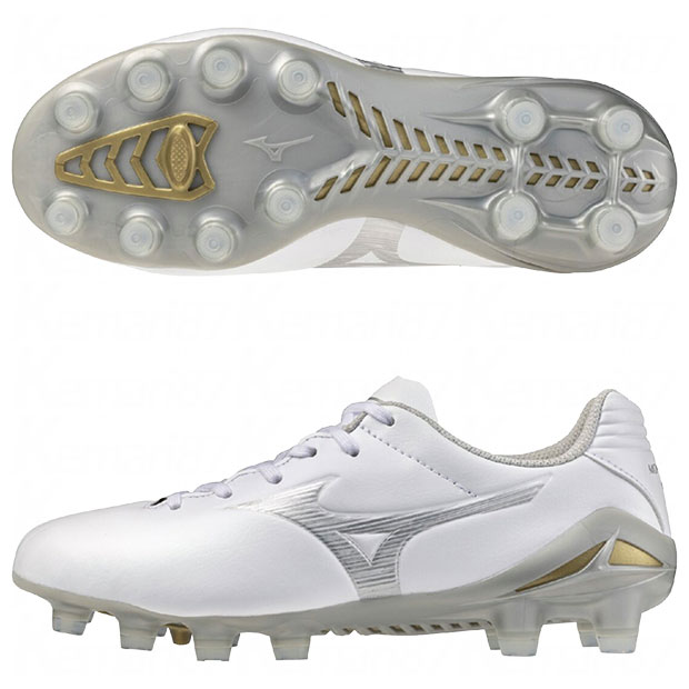 【4/11AM1時59分までポイント5倍】ジュニア モナルシーダ NEO 3 PRO Jr　ホワイト×ギャラクシーシルバー　【MIZUNO|ミズノ】サッカージュニアスパイクp1gb262004