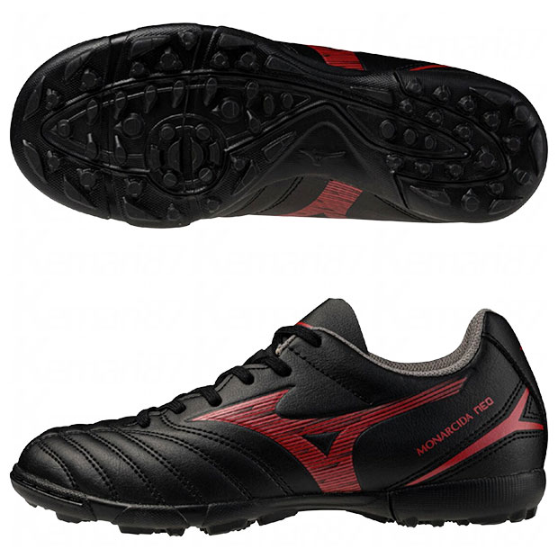 【4/11AM1時59分までポイント5倍】ジュニア モナルシーダ NEO 3 SELECT Jr AS　ブラック×ルビーレッド　【MIZUNO|ミズノ】サッカーフットサルジュニアトレーニングシューズp1ge252500