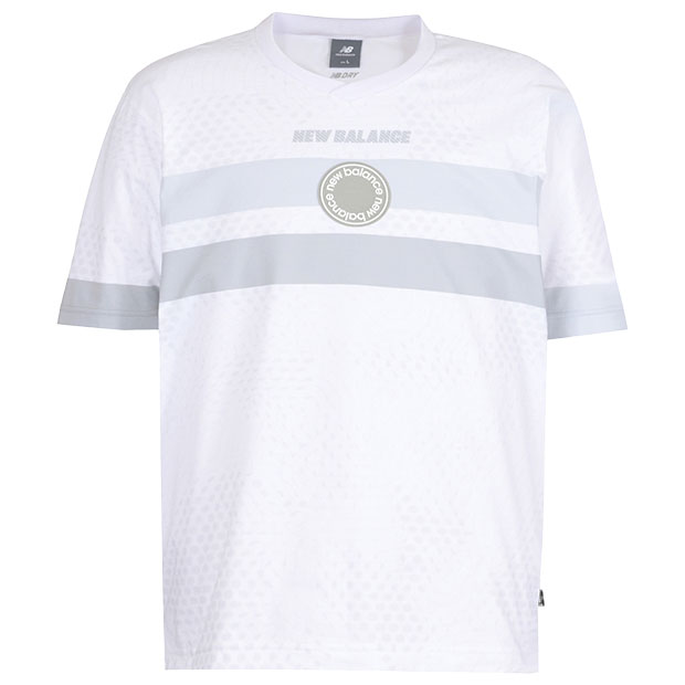 コットンライク半袖シャツ　ホワイト　【NewBalance|ニューバランス】サッカーフットサルウェアーmt61j226-wt
