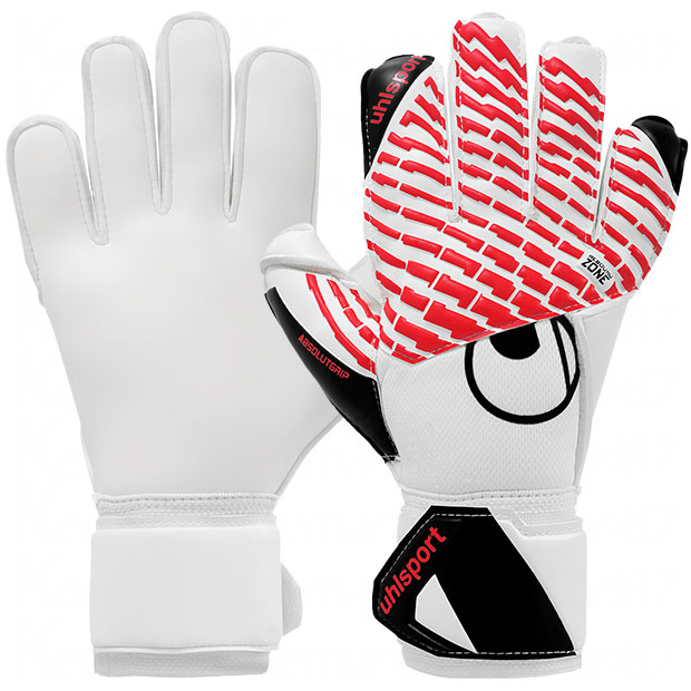 【7/26AM1時59分までポイント10倍】ファングマシーネ アブソルートグリップ ホワイト×レッド 【Uhlsport|ウールシュポルト】サッカーフットサルゴールキーパーグローブ1011399-01|Kemarifast店