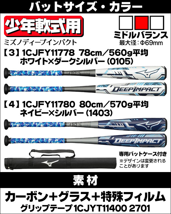 楽天市場 少年野球バット ディープインパクト ミズノ 少年軟式 バット 野球 1cjfy115 1cjfy117 野球用品スポーツショップムサシ