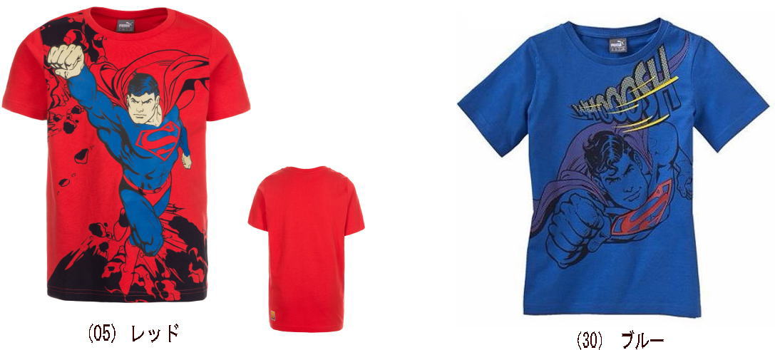 PUMA プーマ SUPERMAN TEE スーパーマン Tシャツ こども キッズ 836752 ★2900 男の子 半袖Tシャツ トップス 子供服 キッズTシャツ 返品交換不可画像