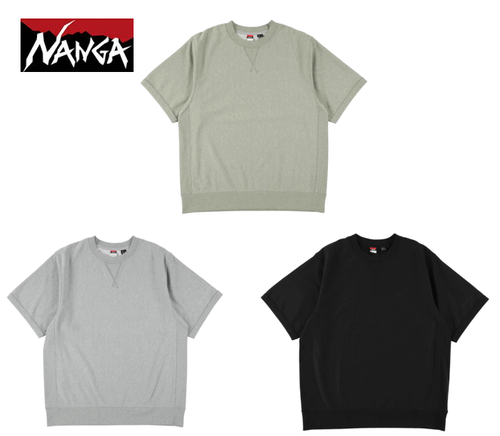 【実店舗共通在庫】ナンガ ドライミックス ショートスリーブ スウェットシャツ NANGA DRY MIX S/S SWEAT SHIRT メンズ 半袖スウェット 裏毛 アウトドア 軽量 スウェット 男性 トップス 夏 ナンガスウェット 半袖 フェス 速乾 UVケア ソフトタッチ N2610-1K026A ★9000