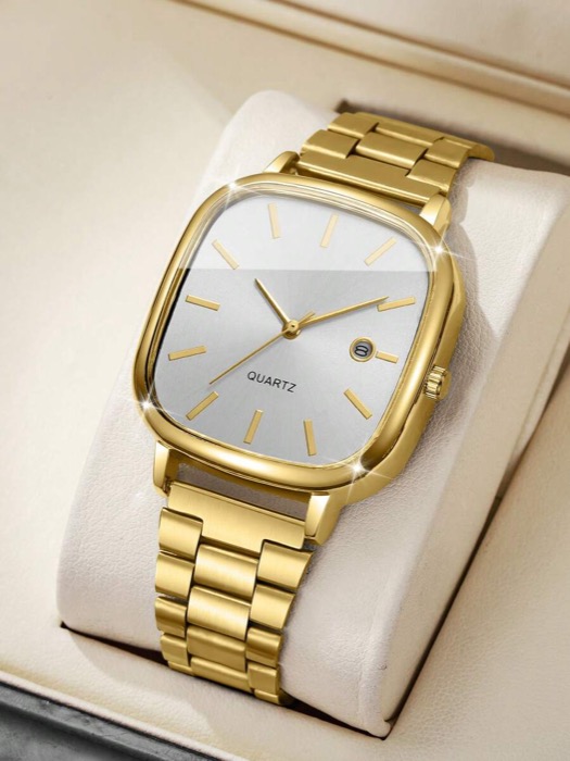 楽天市場】手元キラリ！クォーツ時計[メンズ クォーツ 腕時計 ゴールド