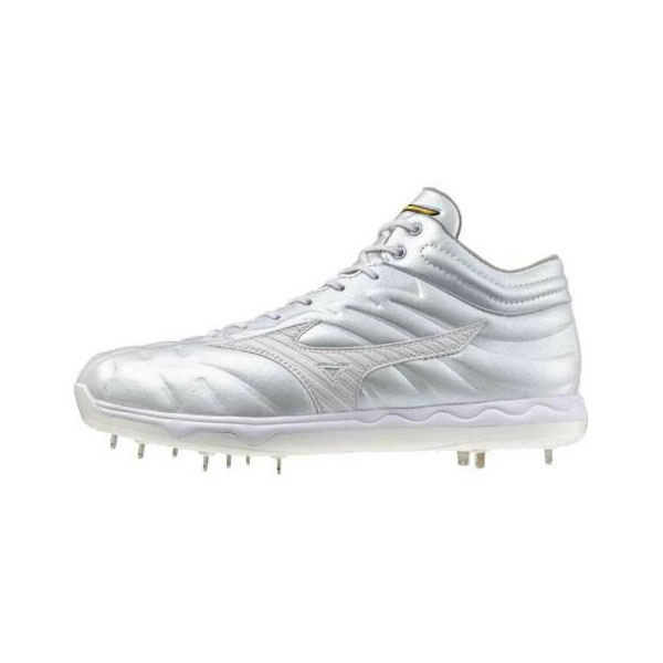 ベイスボール スパイク ミズノ mizuno スピードレボプロ MID 金具スパイク 白スパ ベイスボール用 11GM2500 成年者 上級高等学校ベイスボール相応う 2E好いかげんに