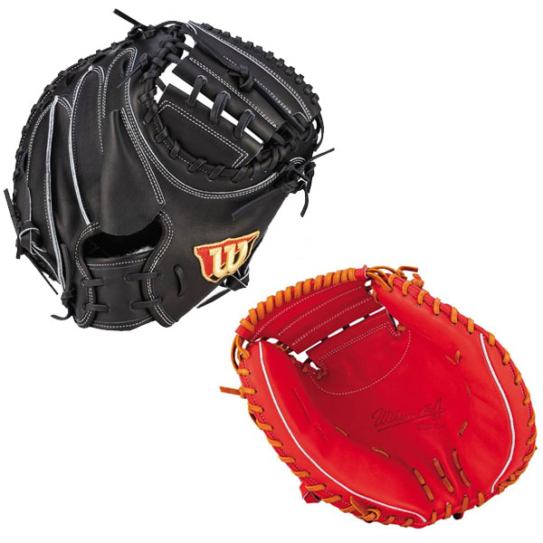 Wilson キャッチャーミット 赤/黒 Wilson キャッチャーミット 赤/黒 Wilson ウィルソン 軟式用