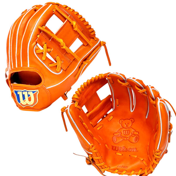 ウィルソン Wilson 硬式地球儀 内野手手用 86型 ロハス模範例 子指2本入れ 硬式用 グローヴ オレンジ色 WilsonStaff DUAL デュアル WBW104555 上級高等学校ベイスボール