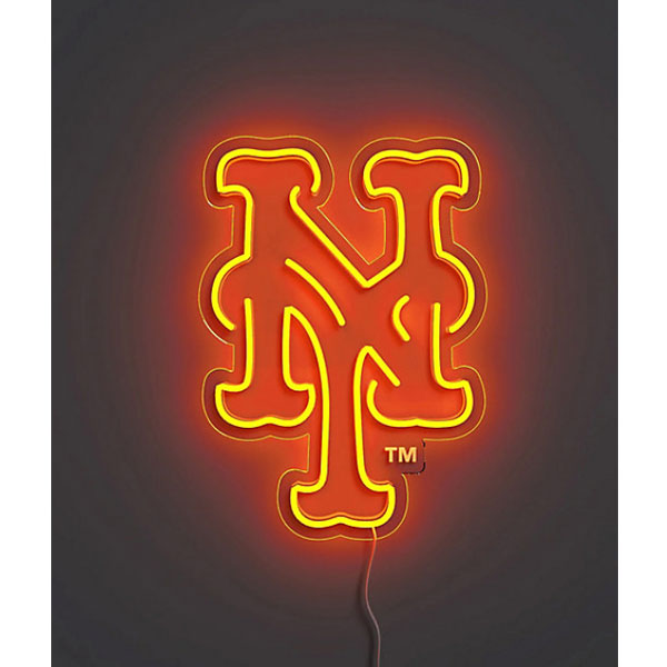 YELLOWPOP 黄色受けが良い NewYork Mets Logo LEDネオンサイン グッズ MLB ベイスボール 大リーグ競技団体 ドジャース