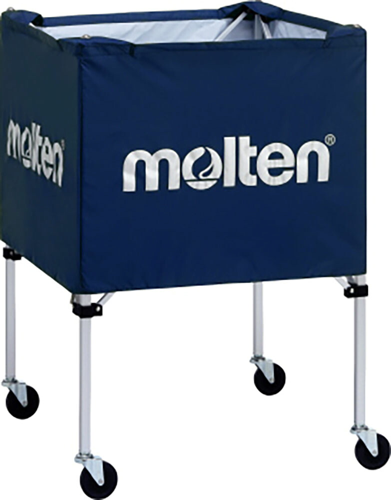 【ポイントアップ中！】 モルテン molten ボールカゴ 中 屋外用 ネイビー 紺 屋外使用 屋外 ボール出し 練習 折りたたみ サッカー 大型キャスター フットサル グラウンド 練習 学校 BK0022N