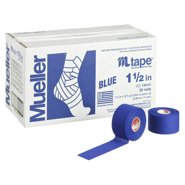【19日20時からエントリーでP10倍&最大7500円オフCP】 ミューラー MUELLER Mテープ チームカラー 38mm ロイヤルブルー テーピング 非伸縮 コットンテープ 多彩な用途に使用可能 スポーツケア ケア用品 130820|スポーツアオモリ