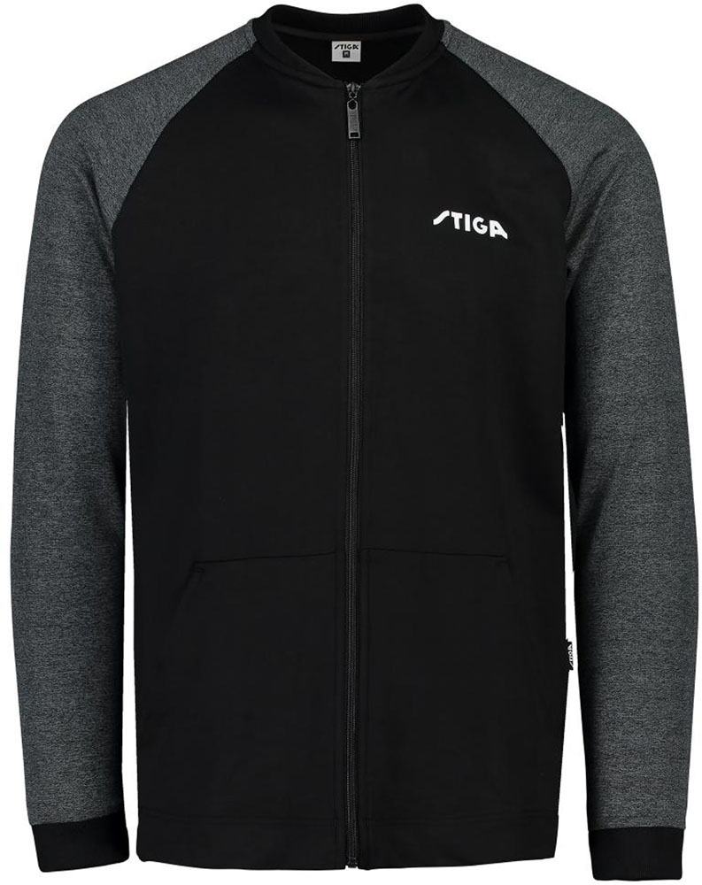 【ポイントアップ中！】 スティガ STIGA 卓球 メンバージャケット ブラック×グレー 2XL 1861-2412-08 1861241208