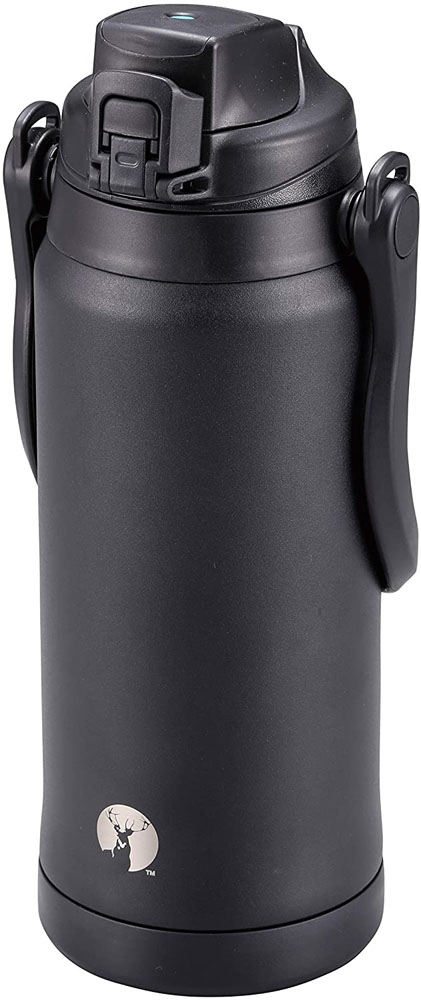 【ポイントアップ中！】 キャプテンスタッグ CAPTAIN STAG アウトドア NEW HDウォータージャグ2300 ブラック 水筒 ジャグ ステンレス ワンタッチ 大容量 真空二重構造 UE3500