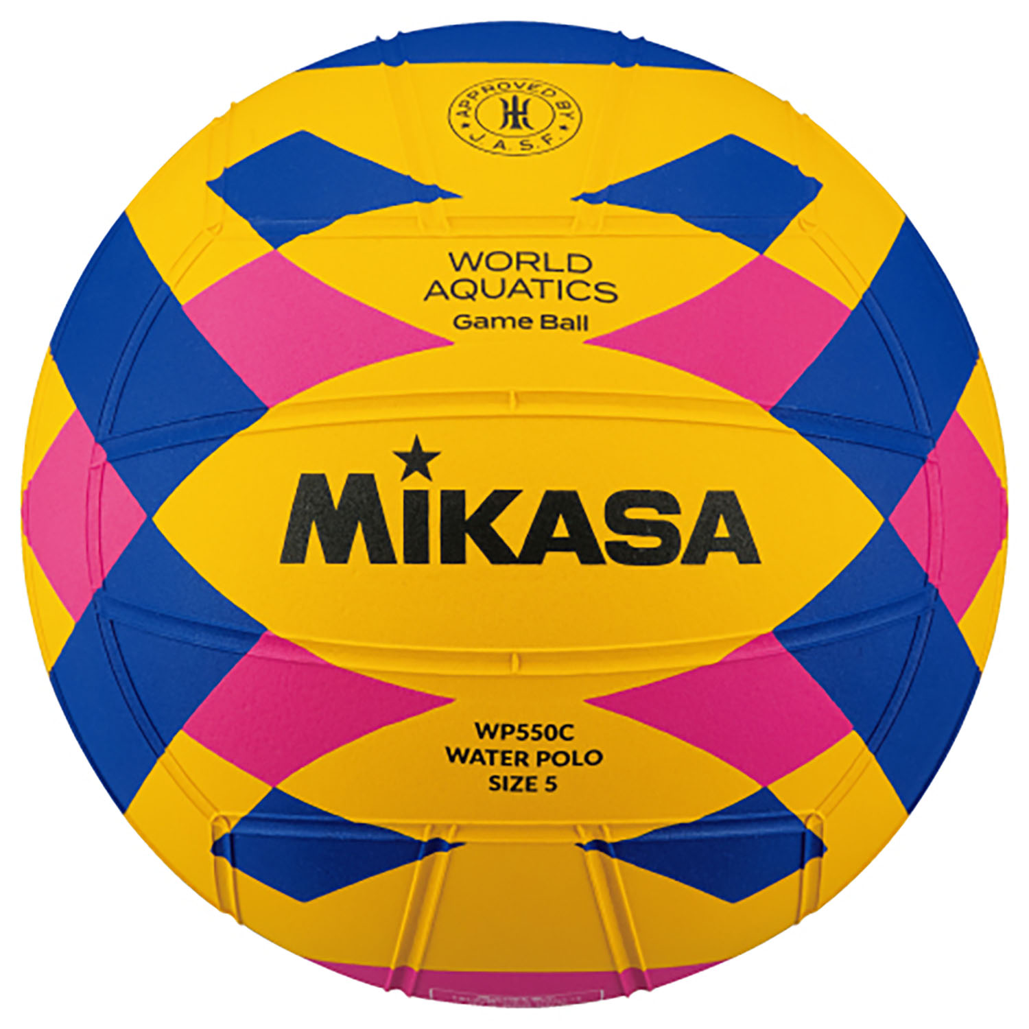 【ポイントアップ中！】 ミカサ MIKASA スイミング 水球 検定球5号 男子用 イエロー×ブルー×ピンク メンズ 高校 大学 一般用 ボール プール 練習 練習球 試合 国際公認球 部活 クラブ 試合 競技ボール WP550C