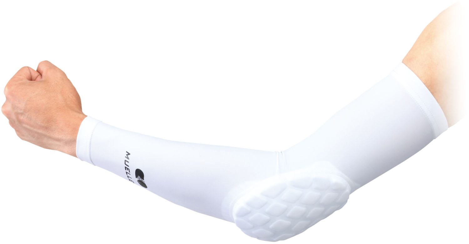 【ポイントアップ中！】 ミューラー MUELLER PADDED ELBOW SLEEVE ホワイト S 75711