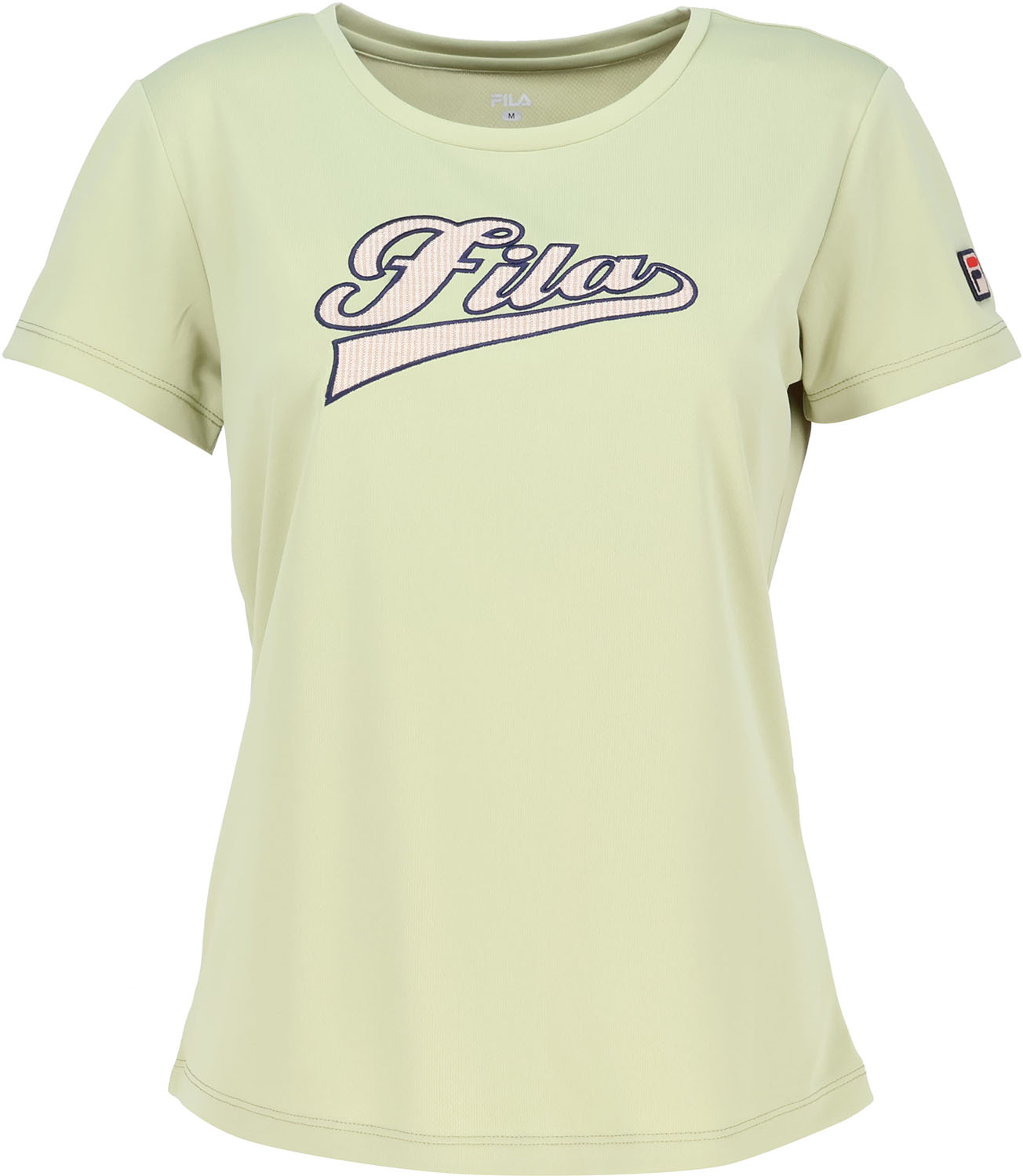 【ポイントアップ中！】 フィラ FILA テニス アップリケTシャツ テニスウェア トップス 半袖 レディース ウィメンズ 女性 吸水速乾 UVカット メッシュ ロゴ 紫外線対策 春夏 試合 練習 部活 クラブ CZ6SGW046