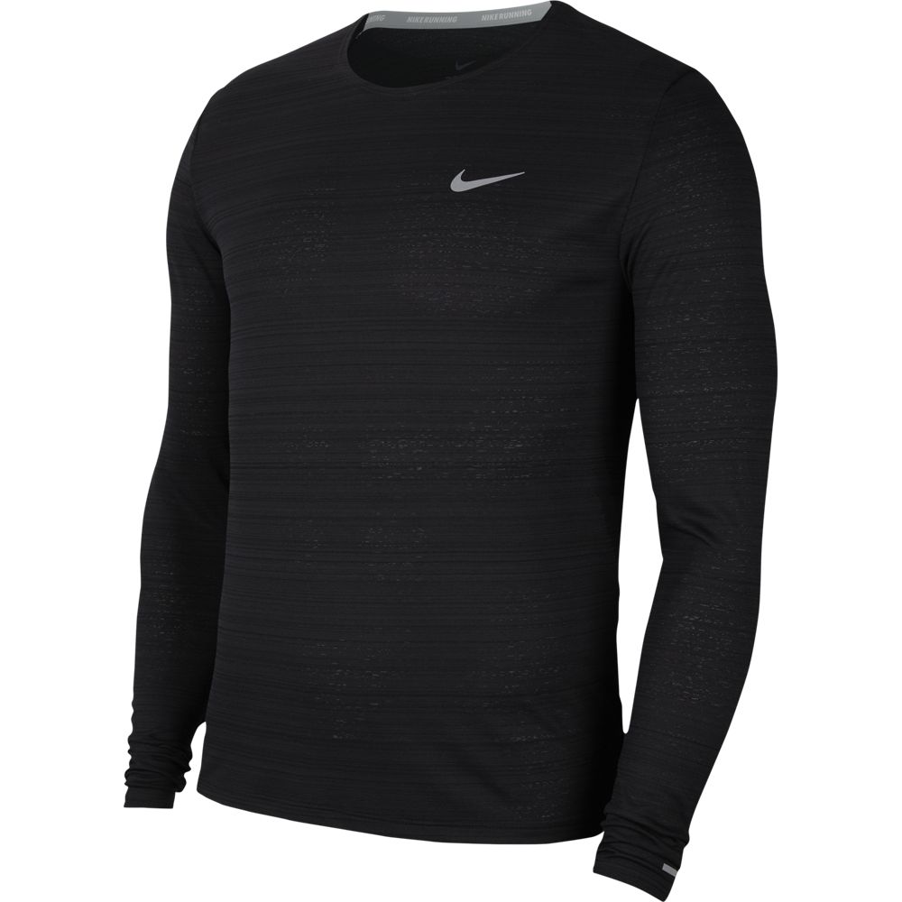 楽天市場 Nike ナイキ ナイキ Dri Fit マイラー L S トップ ランニング ウェア 長袖tシャツ メンズ メンズ ブラック リフレクトシルバー Cu5990 010 スポーツオーソリティ 楽天市場店