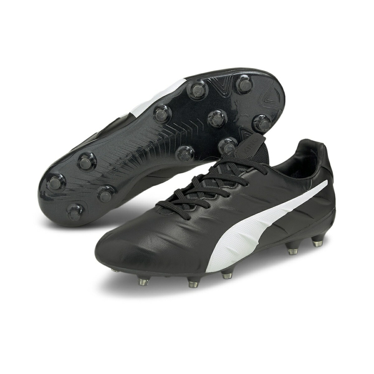 プーマ PUMA キング プラチナム 21 FG AG LONG PILE サッカー スパイク メンズ ブラック ホワイト 10647801  68％以上節約